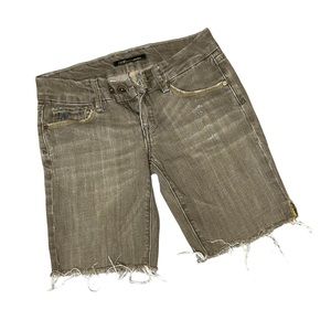 Anoname Tan Raw Hem Bermuda Shorts size 27